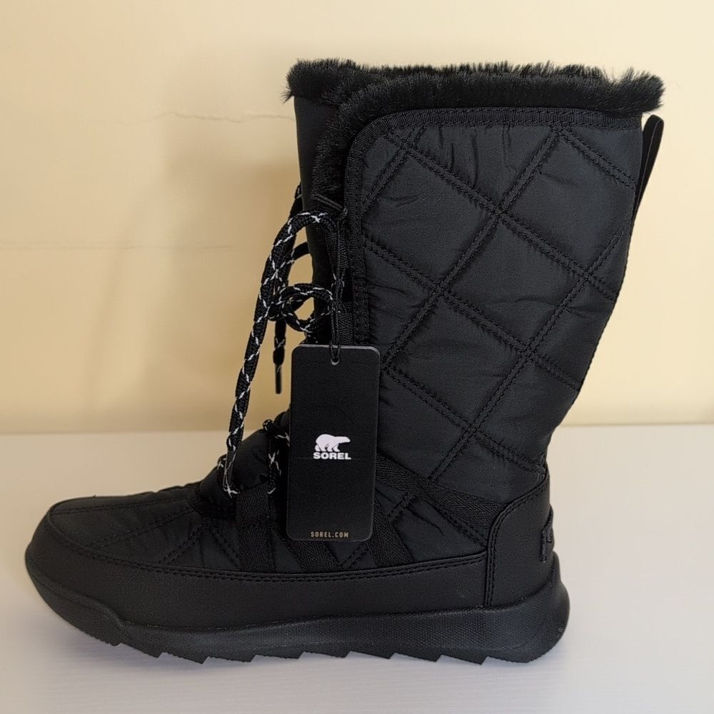 Sorel 5.5 Whitney II Tall Lace Black Waterproof Winter Boots, NEW - Picture 9 of 13